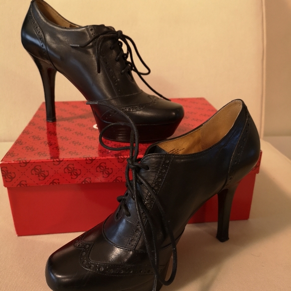 Guess by Marciano Shoes - Guess black lace up platform shoes